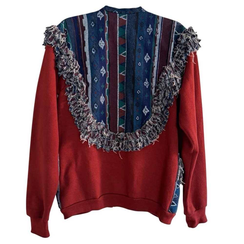 Vintage Sunbelt Sportswear Fringe Jacket Open Front Western Festival Rodeo USA L - Picture 6 of 11